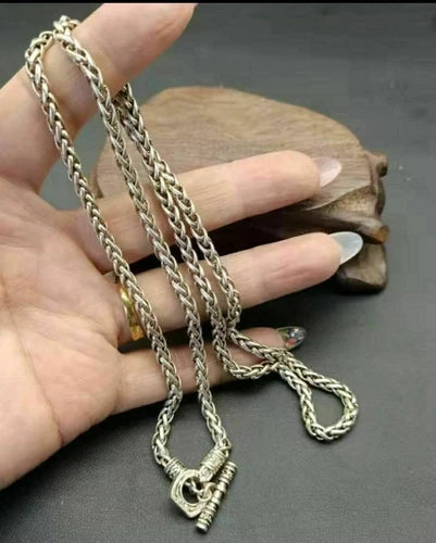 Rare Chinese Miao Tibetan Silver Handmade Necklace Jewelry Noble Women Men Gift RARE - KOEEK