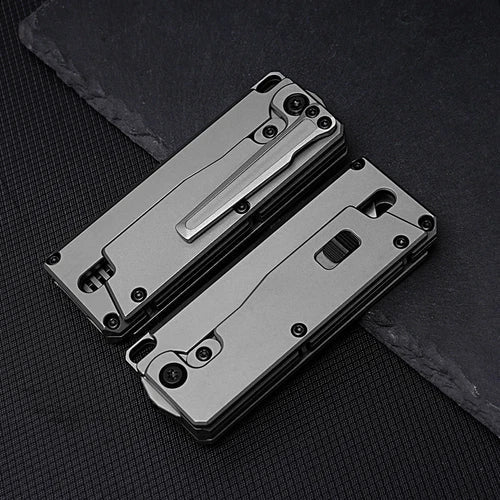 Titanium Alloy Pocket Folded Health Comb Combing Hair Outdoor EDC Multi Tools 07FC0E-D4 - KOEEK