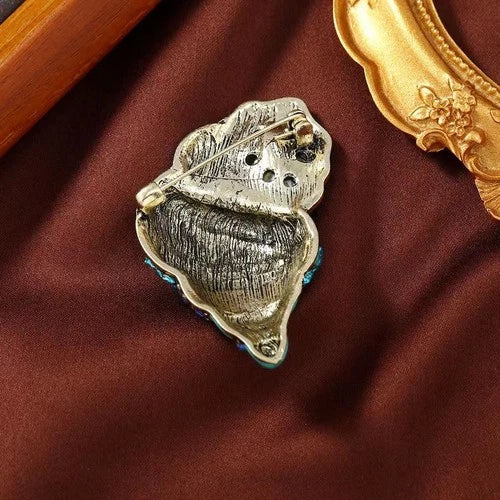 Blue Conch Shell Brooch Elegant Fashion Pin Suit Jacket Coat Jewelry Accessory 07FC0E-D4 - KOEEK