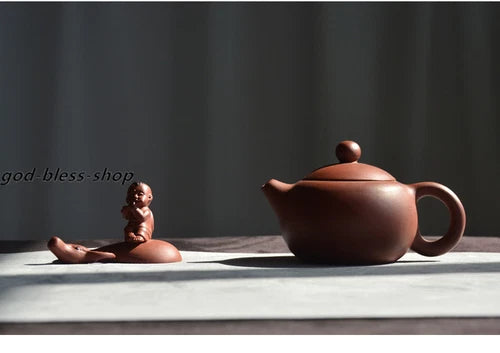 Small Tea Pet Yixing Zisha Purple Clay Tea Play Home Decoration Kid On Buffalo 07FC0E-D4 - KOEEK