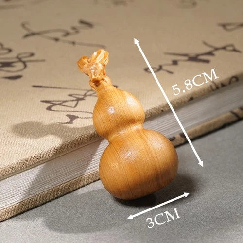 1Pc Exquisite Wooden Gourd Ornamental Pendant with Auspicious Decoration 07FC0E-D4 - KOEEK