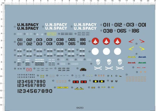 Detail Up 1/60 Scale VF-1A/S Macross Spacecraft Model Markings Water Slide Decal 07FC0E-D4 - KOEEK