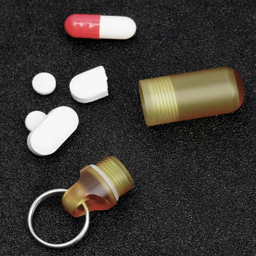PEI ULTEM Pocket Waterproof Pill Case Holder Organizer Box Container Keychain 07FC0E-D4 - KOEEK