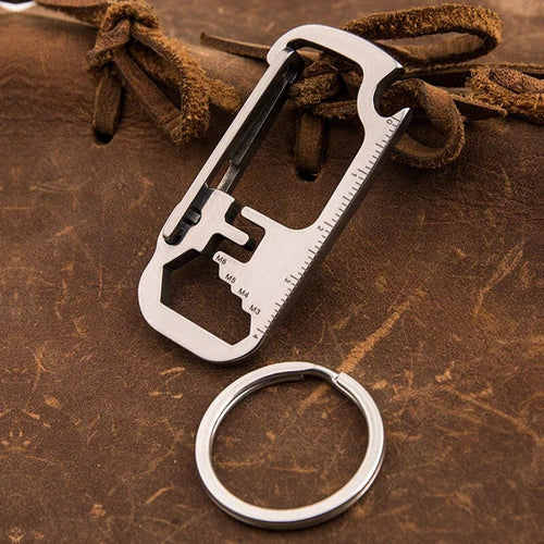 Outdoor EDC Multi Tools Waist Hanging Carabiner Creative Portable Keychain 07FC0E-D4 - KOEEK