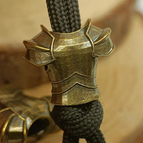 Knife Lanyard Paracord Beads Armor, Casted Copper Charm for EDC DIY Accessories 07FC0E-D4 - KOEEK