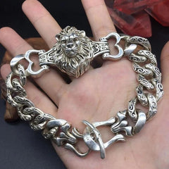 Vintage Indigenous Handmade Lion Head Silver Bracelet 17831 07FC0E-D4 - KOEEK