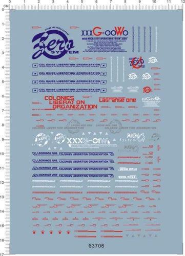 1/100 MG XXXG-00W0 Wing Zero System GDM 00 Figure BERM RIFLE Water Slide Decal 07FC0E-D4 - KOEEK