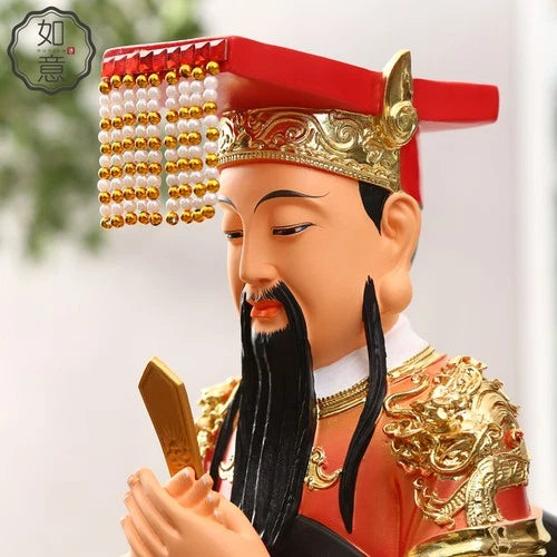 Resin Fiberglass Buddha Jade Emperor and Queen Mother Household Buddha Statue 07FC0E-D4 - KOEEK