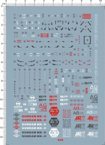 Detail Up RG 08 1/144 RX-178 MK II A.E.U.G. GDM Figure Marking Water Slide Decal 07FC0E-D4 - KOEEK