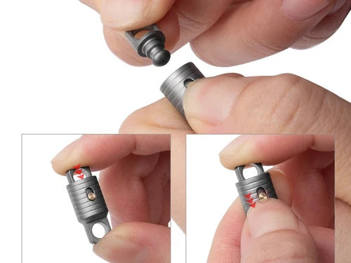 EDC 360 Degree Rotation Titanium Alloy Gimbal Keychain w Key Ring Car Keychains 07FC0E-D4 - KOEEK