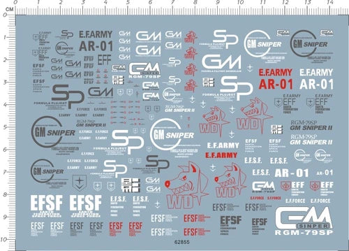 Detail Up 1/144 HG GDM RGM-79SP GM SNIPER II Figure Model Water Slide Decal 07FC0E-D4 - KOEEK