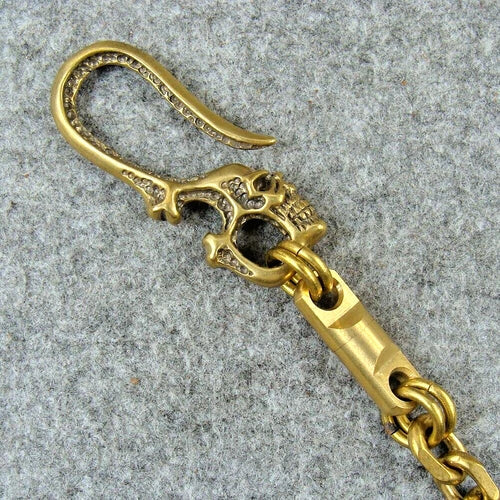 Handmade Solid Brass Bag Wallet Chain Fob Pants Chain Key Chains 50cm 07FC0E-D4 - KOEEK