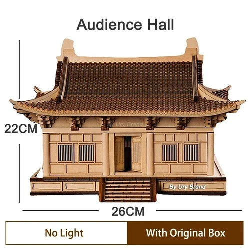 3D DIY Wooden House Chinese Traditional Puzzle with Light Building 07FC0E-D4 - KOEEK