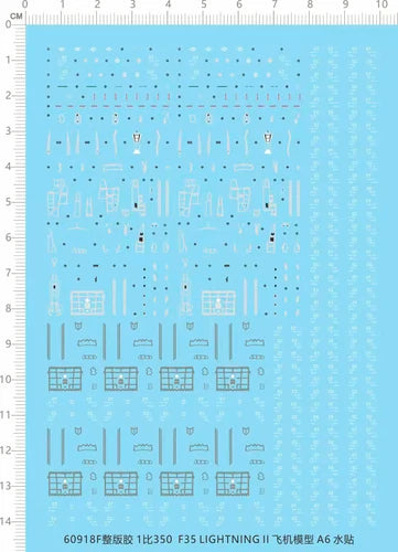 1/350 USS Kennedy CV-67 Carrier-based F-35 Lighting II Fighter Water Slide Decal 07FC0E-D4 - KOEEK