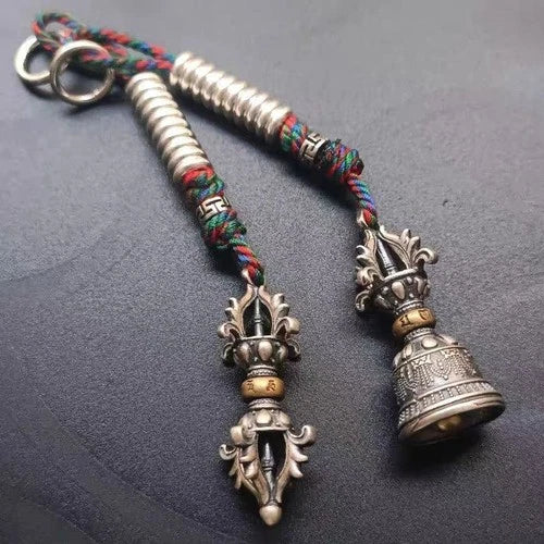 Tibetan Buddhist Mala Counter Vajra Bell Dorje DIY Bodhi Bead Bracelet Accessory 07FC0E-D4 - KOEEK
