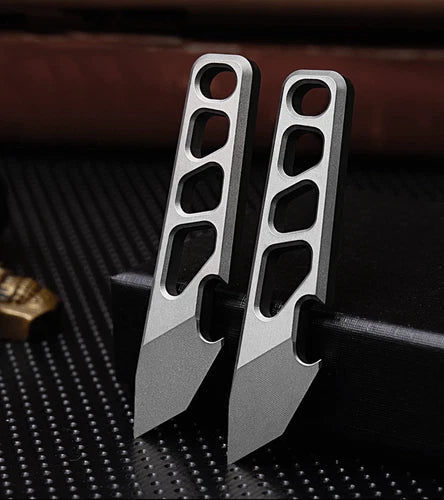 Titanium Alloy Multi EDC Tools Pry Bar Crowbar Bottle Opener Keychain Pendant 07FC0E-D4 - KOEEK