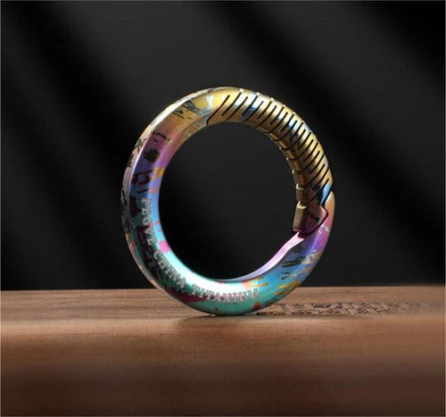 HotMulticolor Titanium Alloy Circle Carabiner Keychain Clip CarabinerClipEDCGift 07FC0E-D4 - KOEEK