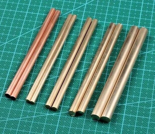 10 Pcs Brass Rod Pins 4" Length Knife Handle Pin Rivets 2/3/4/5/6/8mm Diameter 07FC0E-D4 - KOEEK
