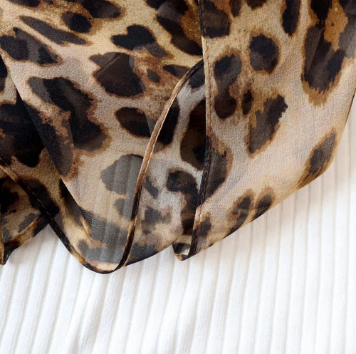 Mulberry Silk Wrap Square leopard Print Scarf Neckerchief Shawl 160X33cm 07FC0E-D4 - KOEEK
