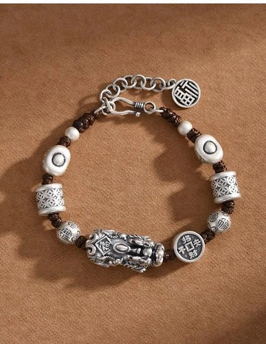 Pixiu Bracelet Men Women Wealth Charm Bracelet Feng Shui Beads Gift 07FC0E-D4 - KOEEK
