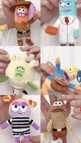Authentic GONG Bikini Bottom Buddies Series 2 Blind Box Plush Keychain Figures 07FC0E-D4 - KOEEK