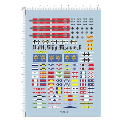 1/350 bismarrk carrier code flag Insignia Battleship Model Kit Water Slide Decal 07FC0E-D4 - KOEEK