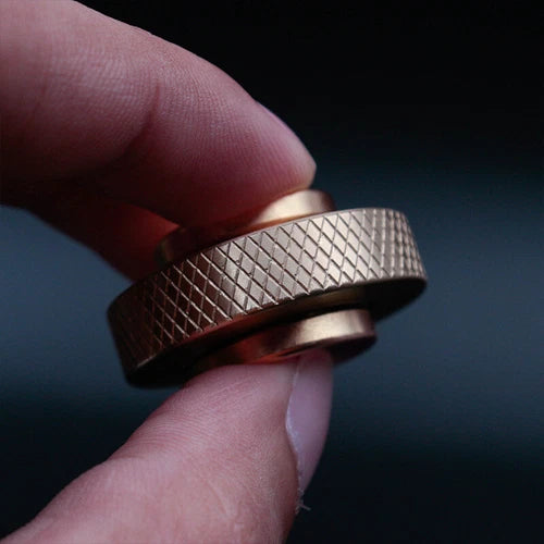 EDC Brass Hand Twisting Spinning Top Gyro Ceramic Bead Gyro Toy EDC Toy Gift 07FC0E-D4 - KOEEK