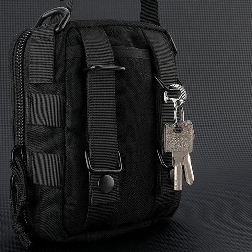 Outdoor Mini Titanium Key chain Carabiner Opener Travel Size Hanging Buckle EDC 07FC0E-D4 - KOEEK