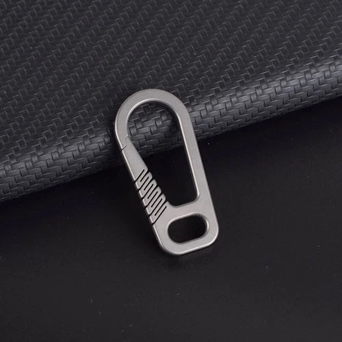 TC4 Titanium Alloy Keychain Backpack Hanging Buckle EDC Outdoor Key Carabiner 07FC0E-D4 - KOEEK