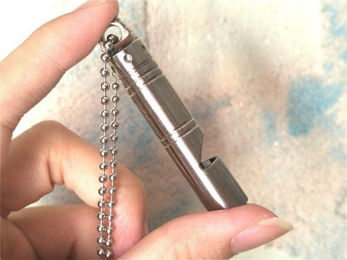 TC4 Titanium Keychain Outdoor Safety Whistle Camping Travel survival EDC Tool 07FC0E-D4 - KOEEK