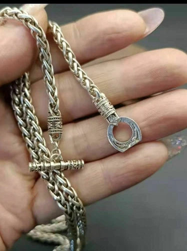 Rare Chinese Miao Tibetan Silver Handmade Necklace Jewelry Noble Women Men Gift RARE - KOEEK