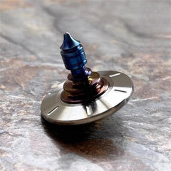 Titanium Stainless Steel Spinning Top Gyroscope Gyro Desktop Fidget Toy EDC Gift 07FC0E-D4 - KOEEK