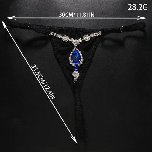 Rhinestone Bikini Body Chain Women Lingerie Underwear Teardrop Jewelry Accessory 07FC0E-D4 - KOEEK