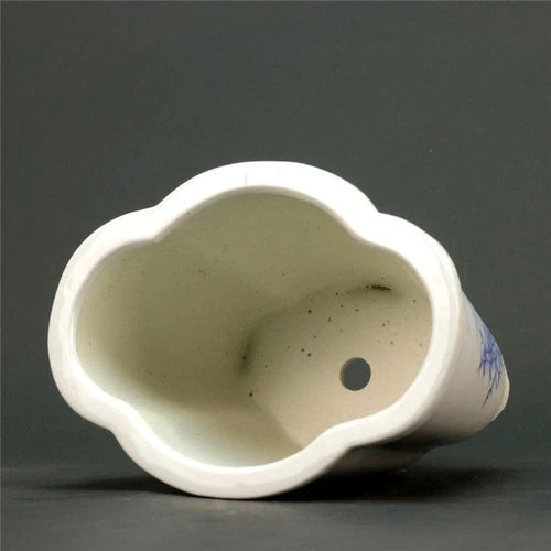 Jingdezhen Blue and White Porcelain Jiangnan Water Town Design Flowerpot 07FC0E-D4 - KOEEK