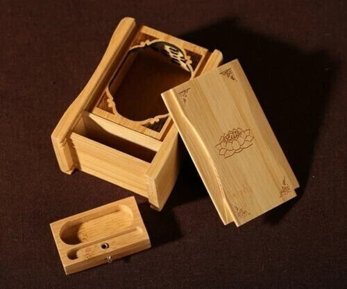 4.2" Portable Buddha Wood Bamboo Altar Butsudan Shrine God Zen House Pet Ashes 07FC0E-D4 - KOEEK