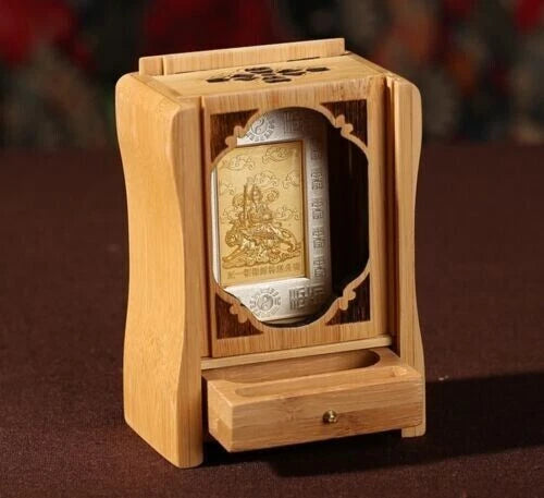 4.2" Portable Buddha Wood Bamboo Altar Butsudan Shrine God Zen House Pet Ashes 07FC0E-D4 - KOEEK