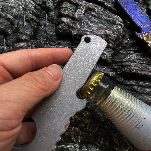 Hot Titanium Alloy Keychain Pry Bar Pendant Tool Crowbar Opener Outdoor Multi 07FC0E-D4 - KOEEK