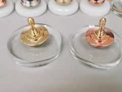 Copper Brass Hand Twisting Spinning Top Ceramic Bead EDC Fidget Spinner Toy 07FC0E-D4 - KOEEK