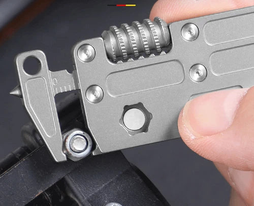 EDC Titanium Alloy Multi Tools Adjustable Wrench Pocket Outdoor Camping Keychain 07FC0E-D4 - KOEEK