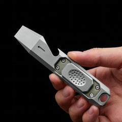 EDC Titanium Pry Bar Crowbar Bottle Opener Fidget Slider Toy Pocket Multi Tool 07FC0E-D4 - KOEEK