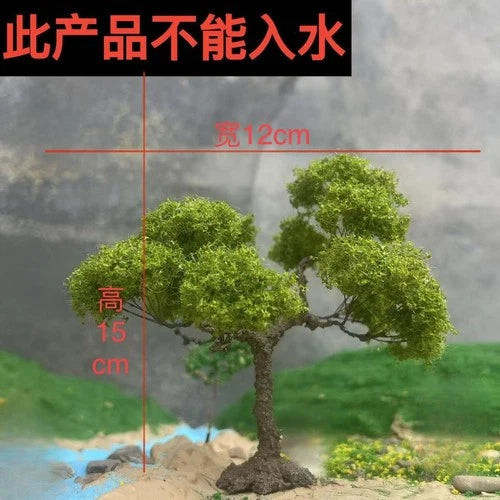 15cm Wire Scene Tree Decoration Mesh Model Tree Mini Landscape With Base 07FC0E-D4 - KOEEK