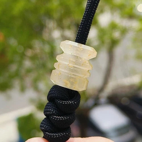 Glow in the Dark Resin Knife Lanyard Bead Necklace Paracord Pendant Charm DIY 07FC0E-D4 - KOEEK