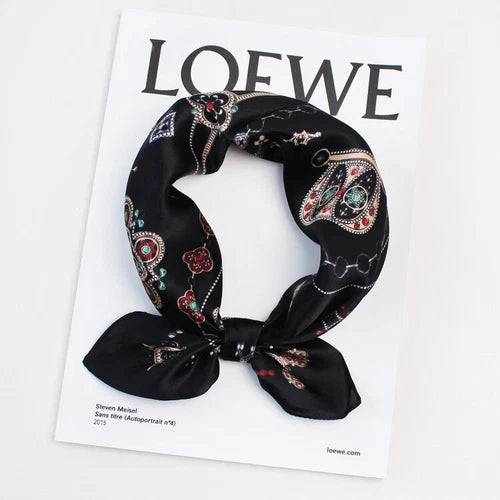 Pure Mulberry Silk Square Scarf For Hair Women Men Natural Silk Neckerchief 07FC0E-D4 - KOEEK
