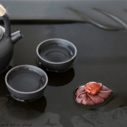 Creative Table Decoration Gift Yixing Zisha Tea Pet Purple Clay Toad Mascot 07FC0E-D4 - KOEEK