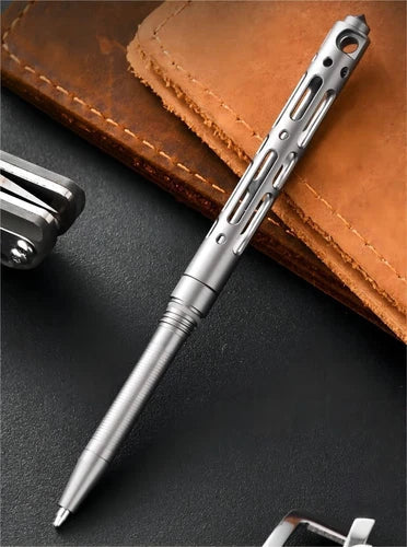 Titanium Mini Ballpoint Pen Portable Writing Pen Keychain EDC Multifunction Gift 07FC0E-D4 - KOEEK
