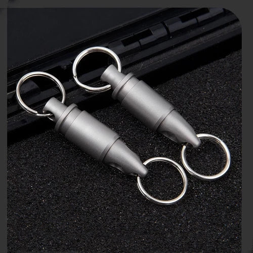 Hot Titanium Insert Buckle Gimbal Ring Portable Double Keychain Tool Pendant EDC 07FC0E-D4 - KOEEK