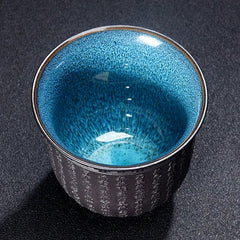Zi Sha Clay Carved Heart Sutra Tea Cup Buddhist Drinking Teacup Handicrafts 07FC0E-D4 - KOEEK