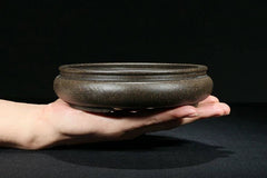 Bronze Round Yixing Zisha Shohin Bonsai Pot 15x15x4cm China 07FC0E-D4 - KOEEK