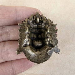 Tibetan Copper Mahakala Head Pendant Vintage Antique Style 07FC0E-D4 - KOEEK