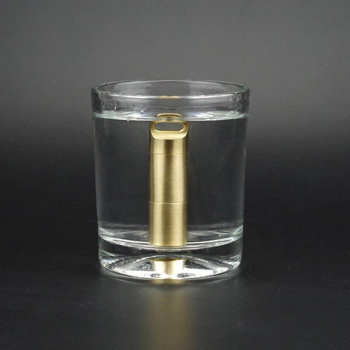 Hot Brass Pill Case Holder EDC Pill Organizer Container 2 Compartment Waterproof 07FC0E-D4 - KOEEK